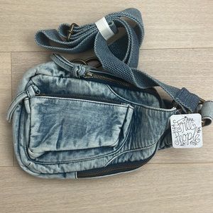 Brand new denim Free People belt bag!